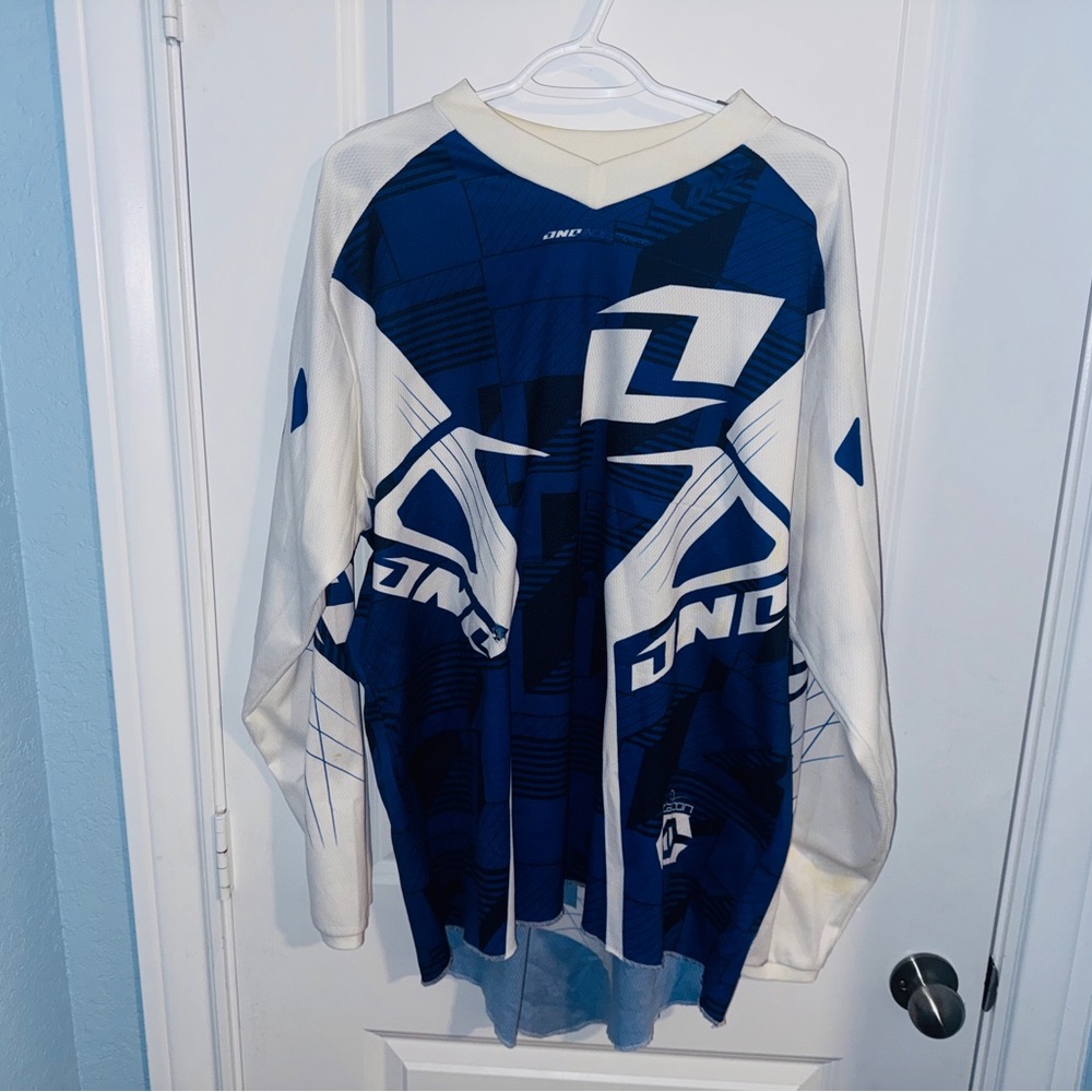 Carbon One Industries Blue and White Jersey XXL